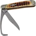 Rough Ryder Equestrian Trapper Amber Bone pocket knife