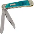 Rough Ryder Black and Blue Trapper pocket knife