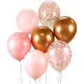 GoDan S.A Beauty&Charm ballongbukett rosa og kobber 7 stk 30cm BB-RMD7
