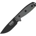 ESEE Model 3, black/black, brown plastic sheath, nylon sheath