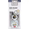 BIBS Smekker Napp 2-pakning 0-6m Iron/Baby Blue Night