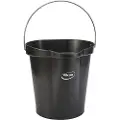 Vikan Matbøtte, Vikan, 31,8x32,5 cm, 12 liter svart, PP/rustfritt stål, med helletut