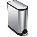 Simplehuman Pedalspand, Simplehuman, stål mat, rustfrit stål, 45 l, med inderspand i plast, og soft close låg