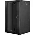 Lanberg - Rack skap - veggmonterbar - svart, RAL 9004 - 22U - 19
