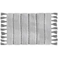 5 Five Baderomsteppe med frynser, 50 x 75 cm, grå