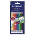 Staedtler Noris Club 144 50 - Fargeblyant - assorterte farger - med viskelær (en pakke 12)
