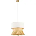 Home Decor Polyester Bamboo 40x40x39 Cm Taklampe