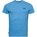 Superdry for man. M1011245A Logo T-shirt Essential blue (S), Casual, Short sleeve, Organic Cotton, Sustainable