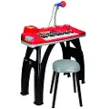 Reig Musicales Rødt Elektronisk Orgel Med 25 Tangenter Og Lys 73x59x30 Cm