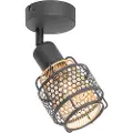 QAZQA Design taklampe sort med gull - Noud