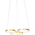QAZQA Hengende lampe i gull inkl. LED 3-trinns dimmbar 3-lys - Rondas