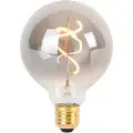 LUEDD E27 Dimmbar LED Spiral Filament Pære G95 Røykglass 3W 95lm 1800K