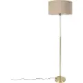 QAZQA Gulvlampe justerbar gull med lysbrun skjerm 50 cm - Parte