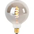 LUEDD E27 Dimbar LED Twisted Filament Pære G125 Røyksvart 4W 120lm 1800K