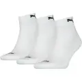 Puma Quarter Socks (3 Pack) Unisex, Clothing, White, 43-46