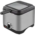 Kuken Rustfritt Stål Frityrkoker Med Glasslokk 1l 900w