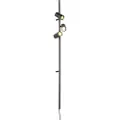 QAZQA Vegglampe sort med fotbryter 3-lys - Jeana Luxe