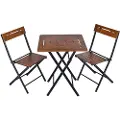 Kalune Design Hanah HomeHagesett med bord og stoler (3 deler) OvalBrunKafesettFra Homeroom