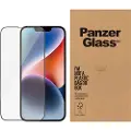 PanzerGlass - Skjermbeskyttelse for mobiltelefon - ultrabred passform - glass - rammefarge svart - for Apple iPhone 13, 13 Pro, 14