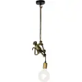 QAZQA Vintage pendellampe gull - Animal Monkey
