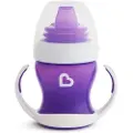 Munchkin pedagogisk drinker med håndtak og myk tut, Gentle Transition, lilla, 4 måneder+, 118 ml, 012550WWW