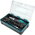 Makita - Ratcheting screwdriver with bit and socket set - 47 deler - inn boks