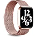Puro Milanese - Sløyfe for smart armbåndsur - 130 - 200 mm - rosa - for Apple Watch Hermès Series 9, SE 3, Series 10, Series 11, Series 8, Series 9