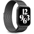 Puro Milanese - Sløyfe for smart armbåndsur - 130 - 200 mm - svart - for Apple Watch Hermès Series 9, SE 3, Series 10, Series 11, Series 8, Series 9