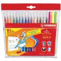 Stabilo Trio A-Z barnetusj – med 18 farger – 1 mm strek (15 + 3 fluorescerende farger)