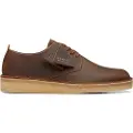 Clarks for man. 26171493 Coal London brown leather shoes (41), Flat, Laces, Casual