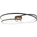 QAZQA Taklampe sort 78 cm inkl. LED 3-trinns dimmbar - Rowin
