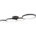 QAZQA Taklampe svart inkl. LED 3-trinns dimmbar 4-lys - Lupolo
