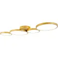 QAZQA Taklampe gull inkl. LED 3-trinns dimmer 4 lys - Lupolo