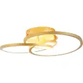 QAZQA Taklampe gull 45 cm inkl. LED 3-trinns dimmbar - Rowin