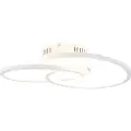 QAZQA Taklampe hvit 45 cm inkl. LED 3-trinns dimmer - Rowin