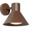 QAZQA Industriell utendørs vegglampe rustbrun kjegle IP44 - Natas