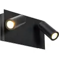 QAZQA Moderne utendørs vegglampe sort inkl. LED 2-lys IP54 - Simon