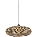 QAZQA Orientalsk pendellampe svart bambus 50 cm - Ostrava