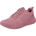 SKECHERS for woman. 117209 Bobs Squad Chaos burgundy trainers (40), Fabric, Flat, 1 to 3 cm, Laces, Casual, Sport, Running, Multisport