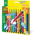 SES Creative Triangular Grip Colouring Pens 12 pcs