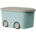 Plastiken Oppbevaringsboks Med Hjul 45l