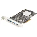 StarTech.com 4-Port USB PCIe Card - 10Gbps USB 3.1/3.2 Gen 2 Type-A PCI Express Expansion Card - 2 Controllers - 4xUSB - Windows/Mac/Linux - USB-adapter - PCIe 3.0 x4 - USB 3.1 Gen 2 x 4