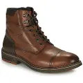 Fluchos for man. F1342 Terry leather ankle boots F1342 brown (46), Flat, 1 to 3 cm, Laces, Casual, Havana, Classic