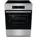 Gorenje GEIT6C60XPG, Frittstående komfyr, Rotasjon, Berøringskontroll, Rustfritt stål, Rustfritt stål, Toppen foran, Elektronisk