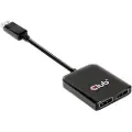 Club 3D - Video adapter - DisplayPort (hann) til HDMI, DisplayPort, Micro-USB type B (kun strøm) (hunn) - DisplayPort 1.4 - 20 cm - USB-strøm, støtte for 4K 60 Hz (3840 x 2160)