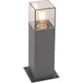 QAZQA Moderne utendørs gulvlampe 30 cm mørk grå IP44 - Danmark