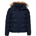 Superdry for woman. W5011178A Short jacket with hood for intermediate navy use (S), Casual, Nylon
