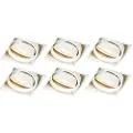 QAZQA Sett med 6 innfelte spotlights hvite GU10 tiltbare uten ramme - Oneon