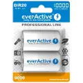 EverActive Professional Line EVHRL20-10000 oppladbare D-batterier 10000mAh - 2 stk.