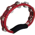 Meinl Percussion ABS Steel Jingle Hand Held Tambourine TMT1R Red